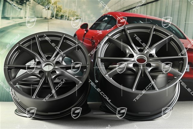 20" Carrera S IV Felgensatz, Felgen 8,5 J x 20 ET49 + 11,5 J x 20 ET76, Platinum-Seidenmatt