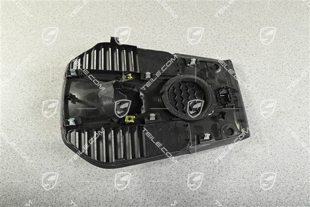 Dashboard/console cover Sport Chrono, centre, upper, black leather, red stitching