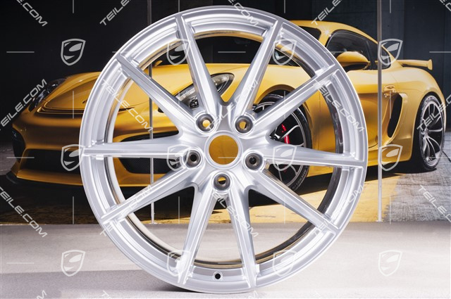 20"+21" Komplet felg Carrera S, 8,5J x 20 ET53 + 11J x 21 ET66, srebrny brilliant chrome