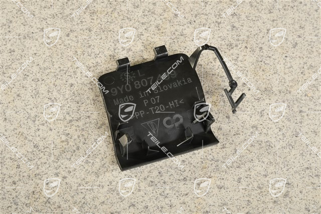 Rear bumper towing lug / hook cover, Black matte, L