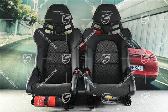 Fotele kubełkowe GT3 / GT3RS, karbonowe, czarny, Weissach RS, komplet, L+R