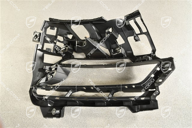 Sport Design / GTS, Front bumper retainer frame / grille / vent, lateral, Black matte, L