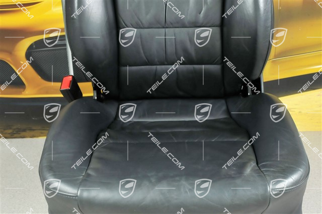 Seat, el adjustable, leather, Metropole blue, Draped, L