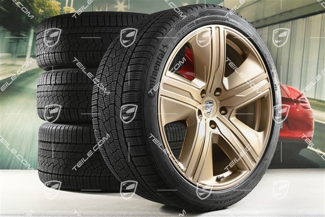 22" koła zimowe Macan Exclusive Design, felgi 9J x 22 ET29 + 11J x 22 ET47 + NOWE opony zimowe Continental 255/40 R22 + 295/35 R22, neodyme