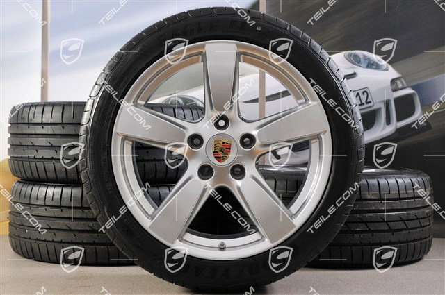 19" Cayman S Sommerräder Satz, 8,J x 19 ET57 + 9,5J x 19 ET45, Reifen 235/40 ZR19 + 265/40 ZR19 + RDK