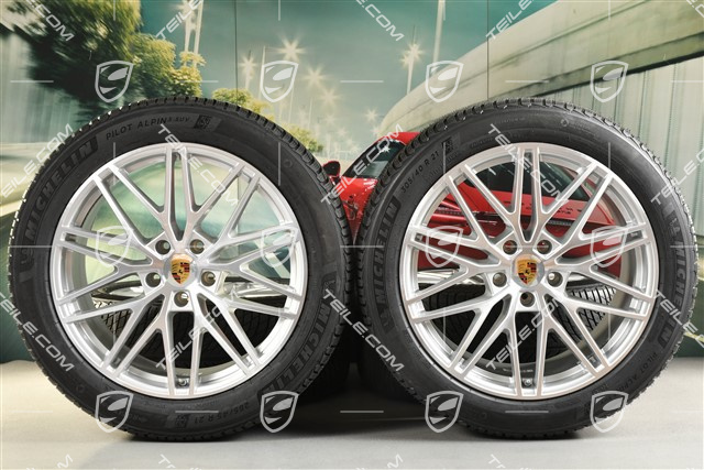 21-inch Cayenne COUPE "RS Spyder Design" winter wheel set, rims 9,5J x 21 ET46 + 11,0J x 21 ET49 + Michelin Pilot Alpin 5 SUV winter tyres 285/45 R21 + 305/40 R21, with TPMS