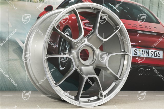 20"+21" Turbo S Exclusive Design Felgensatz, 9,5J x 20 ET44 + 12J x 21 ET70, Platinsilber