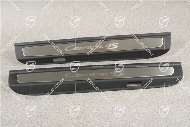 Blenden/Einstiegleisten, unbeleuchtet, Edelstahl, Carrera 4S, Satz, L+R