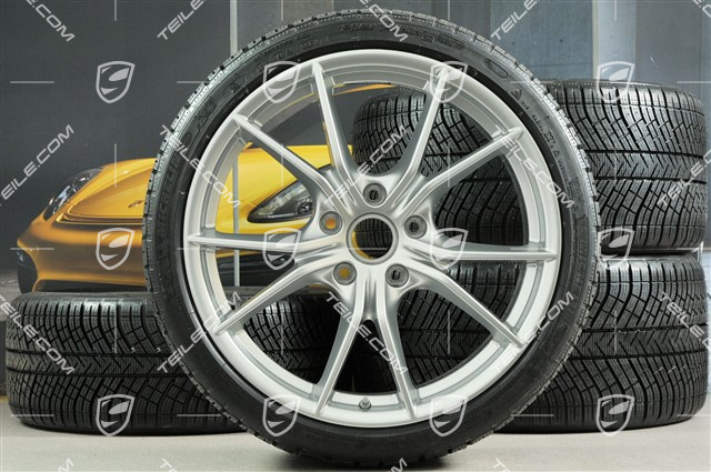 20" Winterräder Satz Carrera S (IV), gebrauchte Felgen 8,5J x 20 ET49 + 11J x 20 ET56 + NEUE Michelin Pilot Alpin PA4 N1 Winterreifen 245/35 R20 + 295/30 R20