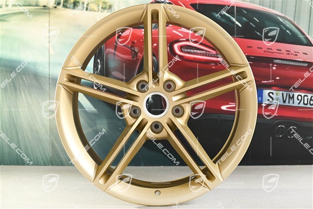21" Komplet felg Mission E Design, 9,5J x 21 ET60 + 11,5J x 21 ET66, aurum - złoty satynowy półmat