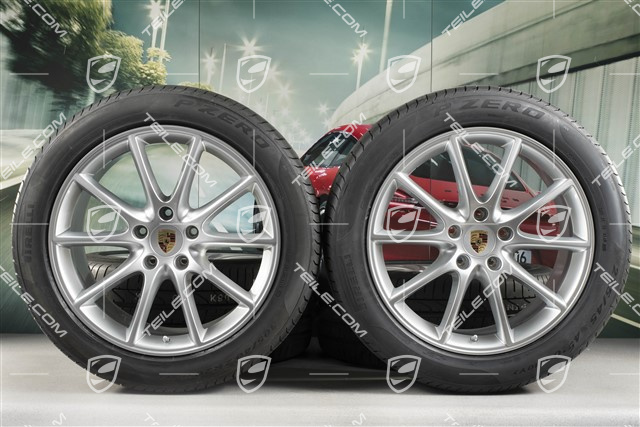 20-inch Cayenne Coupé Design summer wheel set, rims 9J x 20 ET50 + 10,5J x 20 ET55 + Pirelli P Zero summer tyres 275/45 R20 + 305/40 R20, with TPMS
