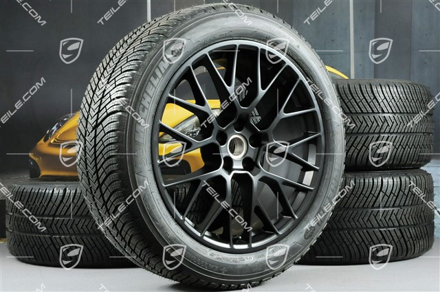 20" Koła zimowe komplet, RS SPYDER, felgi 9J x 20 ET26 + 10J x 20 ET19 + NOWE opony zimowe Michelin Latitude Alpin 2 265/45 R20 + 295/40 R20, czarny półmat, z czujnikami ciśnienia