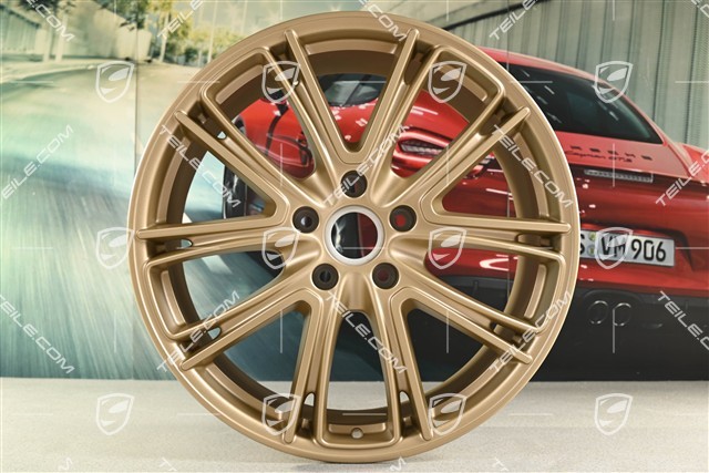 21" Komplet felg Panamera Exclusive, 9,5J x 21 ET71 + 11,5J x 21 ET69, Aurum
