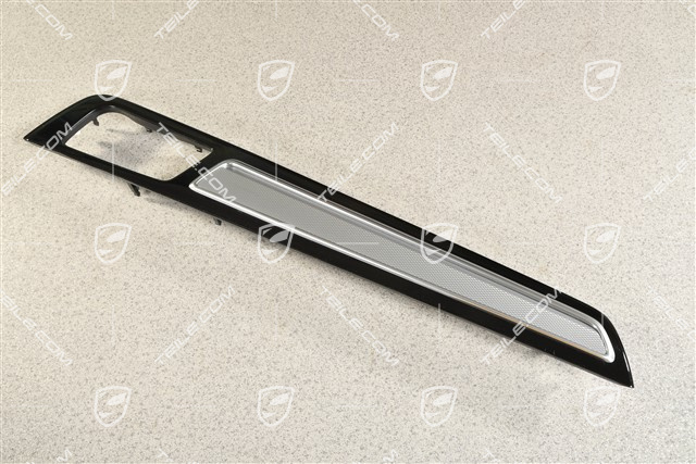 Listwa dekoracyjna tapicerki przednich i tylnych drzwi, szczotkowane aluminium, L