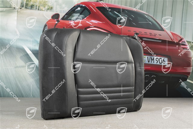 Back seat backrest, rear, leatherette, black, coupe, L