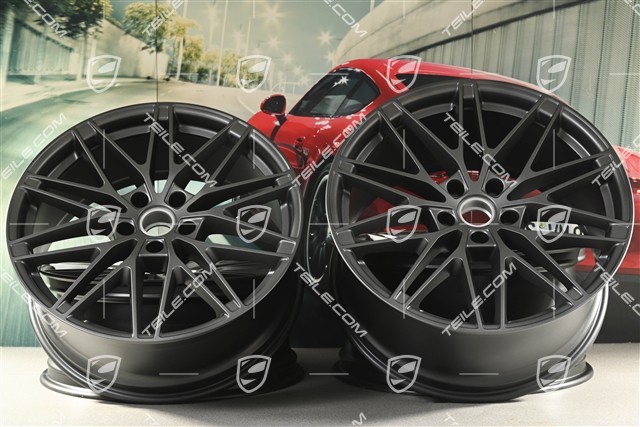 22-Zoll-Felgensatz Macan RS Spyder Design, 9J x 22 ET29 + 11J x 22 ET47, Vesuvgrau