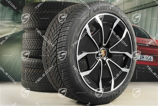 20" koła zimowe Turbo Aero Design, komplet, felgi 9J x 20 ET54 + 11J x 20 ET60, opony zimowe Goodyear 245/45 R20 + 285/40 R20