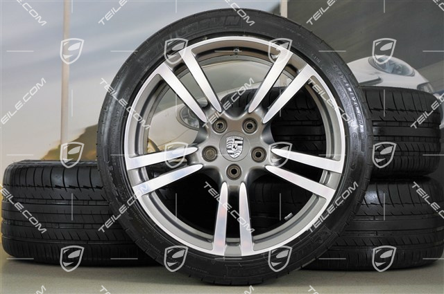 20" Turbo II Sommerräder Satz, Felgen 9,5 J x 20 ET 65 + 11 J x 20 ET 68 + NEUE Michelin Sommerreifen 255/40 ZR 20 + 295/35 ZR 20, mit RDK