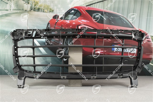 GTS Kratka środkowa przedniego zderzaka, z ACC, czarna satyna