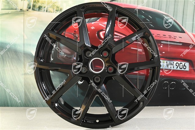 21" Felge Panamera Sport Design, 9,5J x 21 ET71, schwarz hochglanz
