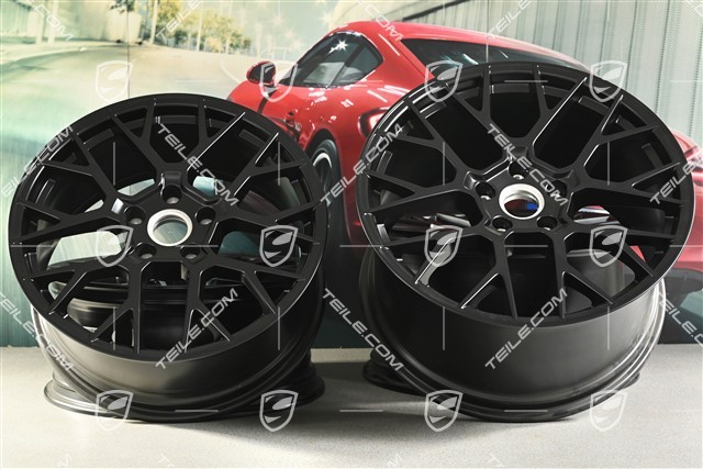 20+21" Komplet felg RS Spyder, 8,5J x 20 ET50 + 11,5J x 21 ET67, czarne satynowo-matowe