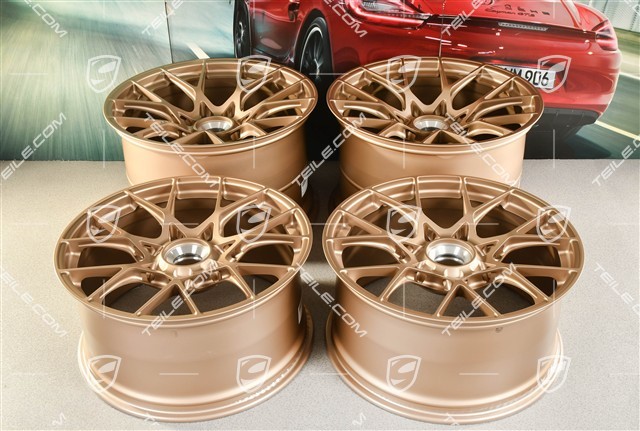 20"+21" GT3RS komplet felg, felgi 10J x 20 ET45 + 13J x 21 ET31, złote - Neodyme