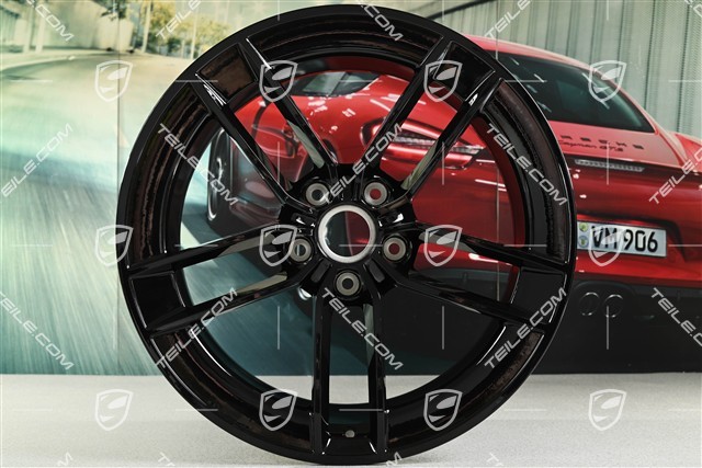 21" Carrera Exclusive Design Felge, 11,5J x 21 ET79, schwarz hochglanz