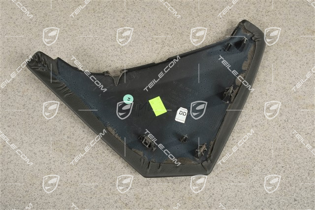 Centre console, Lateral cover, Leatherette, Black, R