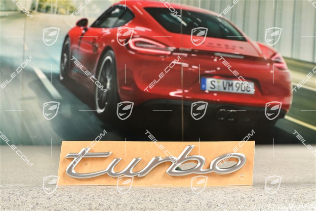 "Turbo" logo / Emblem, silver