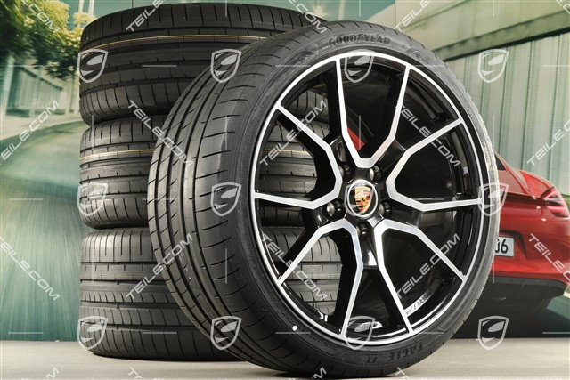 21" koła letnie RS Spyder Design, komplet, felgi 9,5J x 21 ET60 + 11,5J x 21 ET66 + NOWE opony letnie Goodyear 265/35 R21 + 305/30 R21