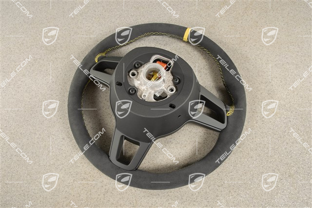 Sportlenkrad GT, Alcantara, Schwarz/Racinggelb, 12-Uhr Markierung Racinggelb
