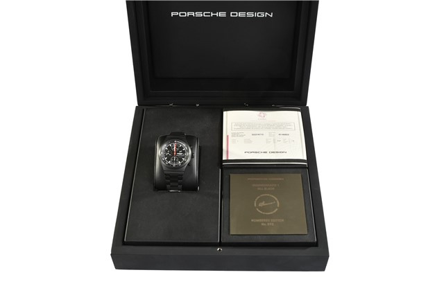 Wristwatch Porsche Design The Chronograph 1 – All Black, Matt Black Dial, Designer: Professor Ferdinand Alexander Porsche