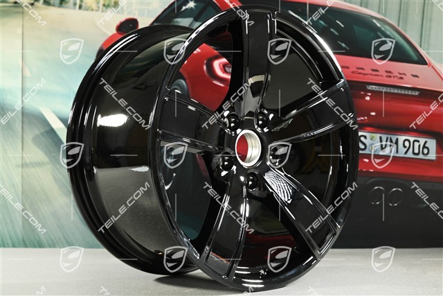 20-inch wheel rim set Carrera Sport, 8,5J x 20 ET57 + 10,5J x 20 ET51, black high gloss