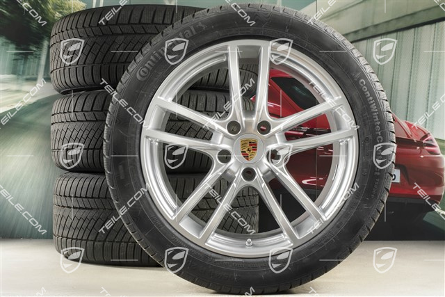 20" Cayenne COUPE Sport Winterräder Satz, Felgen 9J x 20 ET50 + 10,5J x 20 ET55 + Continental Winterreifen 275/45 R20 + 305/40 R20, mit RDK-Sensoren