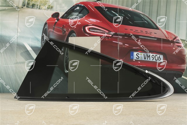 Szyba boczna tylna, czarny rally black, privacy, L
