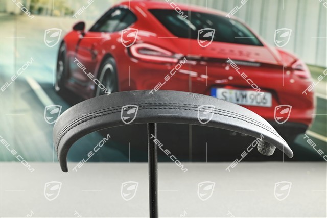 Blende / Abdeckung für Zuziehgriff, Leder, Schwarz, L