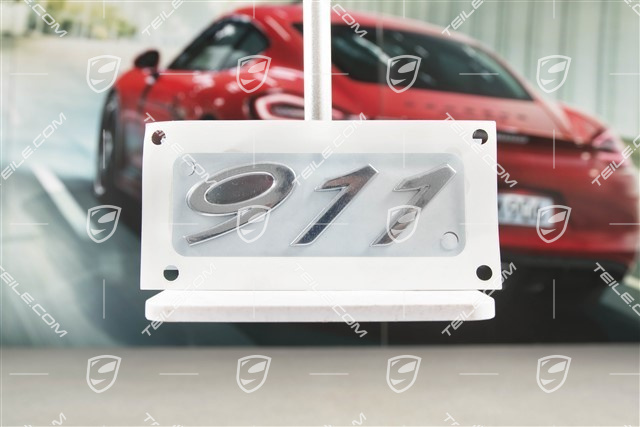 "911" Schriftzug, Galvanosilber