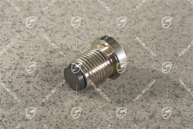 Front Differential, Oil drain plug with magnet M16 x 1,5