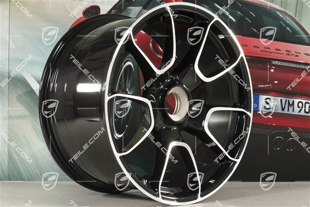 21" Turbo S Exclusive Design Felge, 12J x 21 ET70, in Schwarz Hochglanz