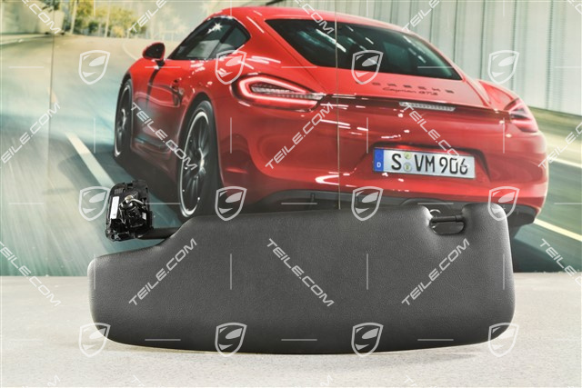 Sonnenblende, mit Spiegel, Schwarz, Coupe, R