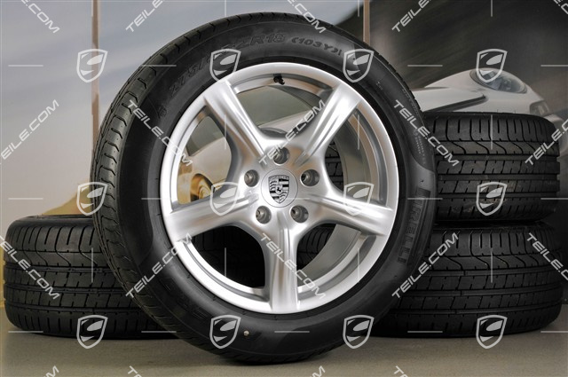 18" Panamera Sommerräder Satz, Felgen 8J x 18 ET59 + 9J x 18 ET53 + Reifen Pirelli P-Zero 245/50 18 + 275/45 18