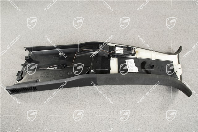Verkleidung von B-Säule, Alcantara Satinschwarz/Schwarz, Klimaanlage mechanisch, R