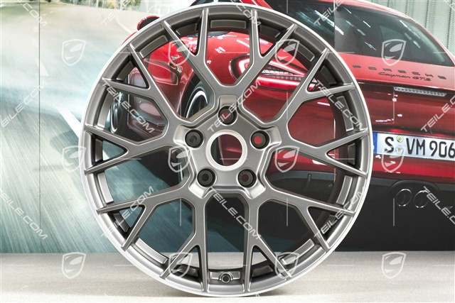 20+21" Felgensatz RS Spyder, Felgen: vorne 8,5J x 20 ET53 + hinten 11,5J x 21 ET67, platinum-seidenmatt