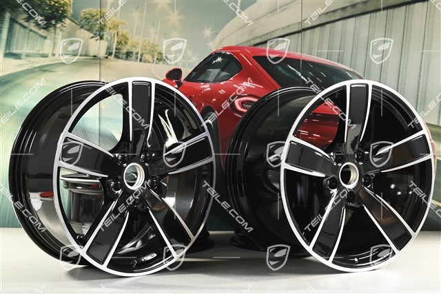 20" Felgensatz Carrera Sport, 8,5J x 20 ET49 + 11,5J x 20 ET56, schwarz hochglanz