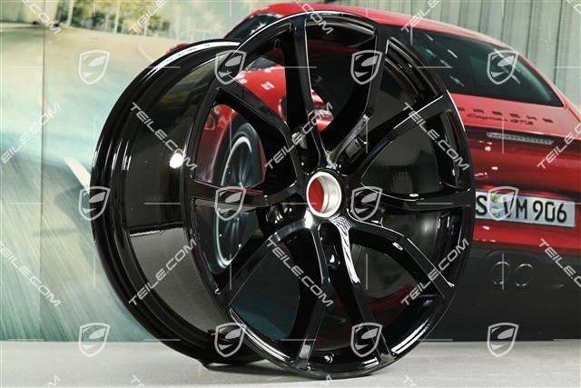 21-inch wheel rim, Cayenne Exclusive Design, 11J x 21 ET49, black high gloss