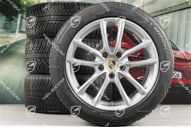 19" Winterräder Satz "Panamera S", Felgen 9J x 19 ET64 + 10,5 J x 19 ET62 + Michelin Pilot Alpin 4 Winterreifen 265/45 R19 + 295/40 R19