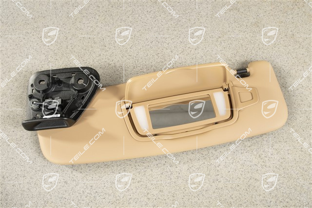 Blenda przeciwsłoneczna, z lusterkiem, Luxor beige, Cabrio / Targa, L