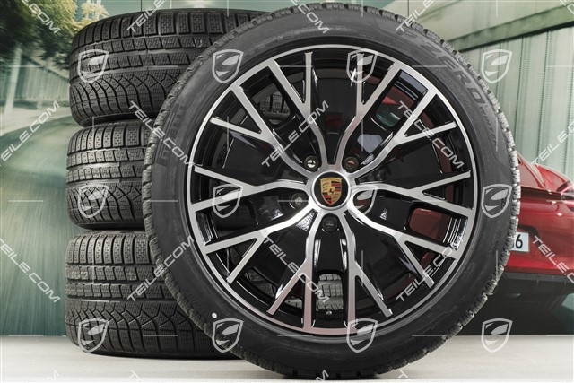 20" Turbo S Aero Design Winterräder Satz, Felgen 9J x 20 ET54 + 11J x 20 ET60 + Pirelli Winterreifen 245/45 R20 + 285/40 R20
