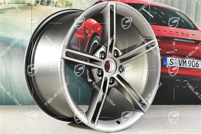 21" Felge Mission E Design, 11,5J x 21 ET66, Platinum Seidenmatt