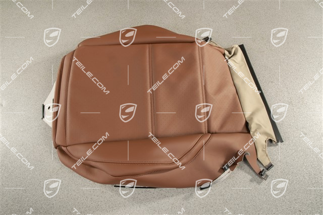 Sportsitz, Sitzbezug / Bezug, Sitzkissen behaizbar, Leder, Kastanienbraun, L